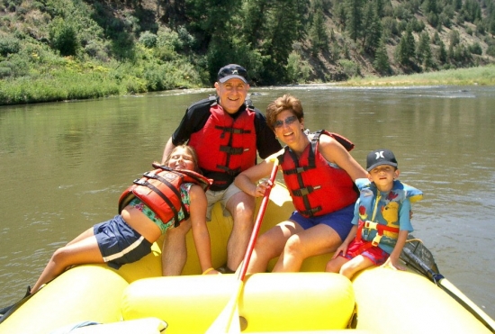 Fernando Roth & family on the Colorado River, near Vail, July 4, 2005