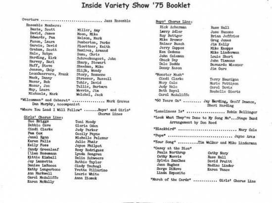 Variety Show '75 Cast