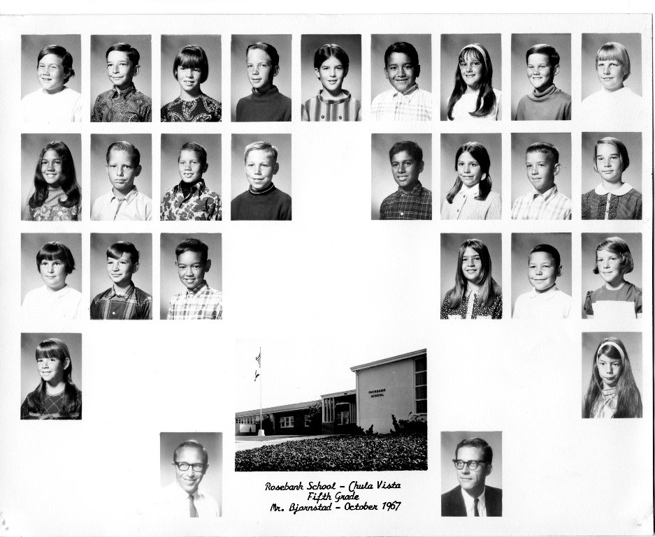 Rosebank Elementary, October 1967, 5th Grade. Submitted by Roy Bottger