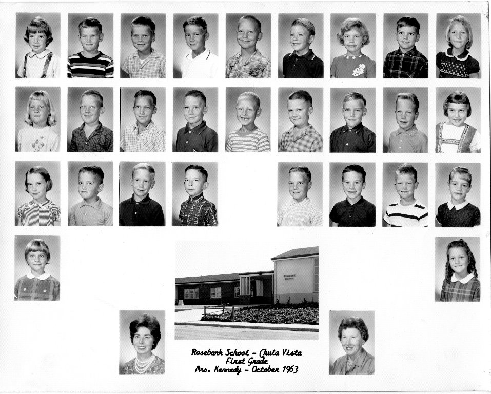 Rosebank Elementary, October 1963, 1st Grade. Submitted by Roy Bottger