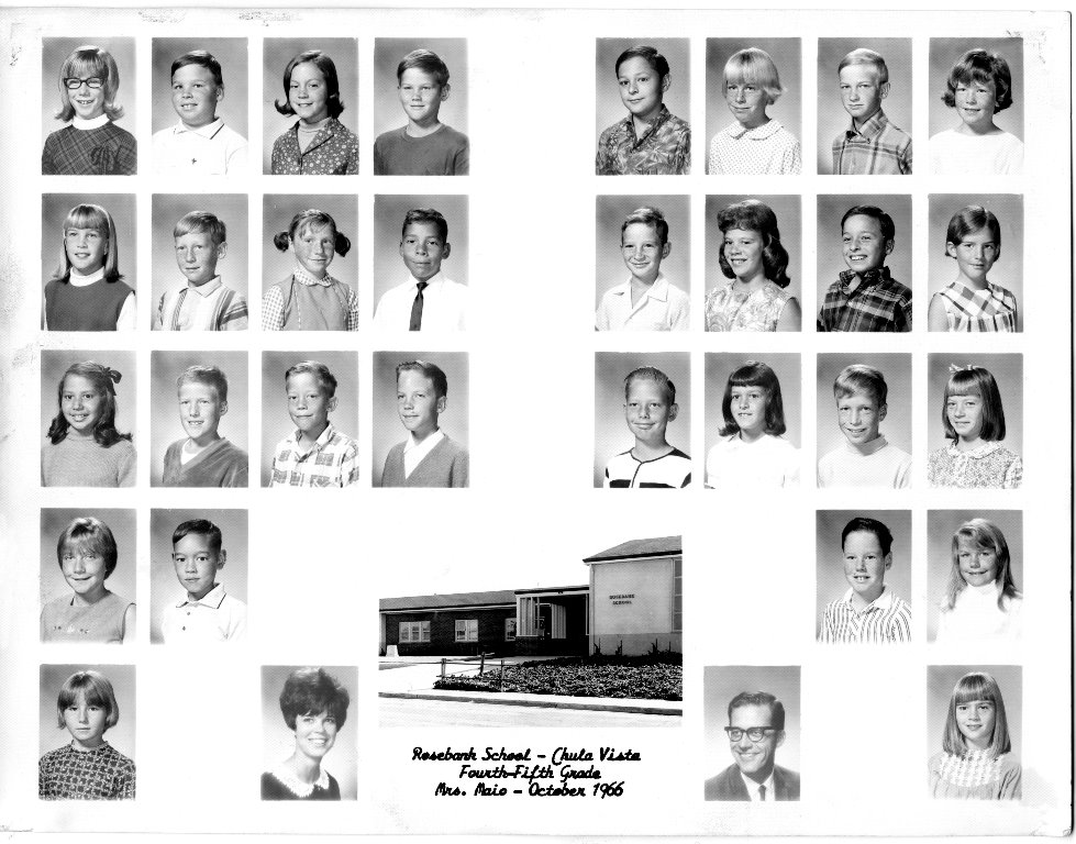 Rosebank Elementary, October 1966, 4th Grade. Submitted by Roy Bottger